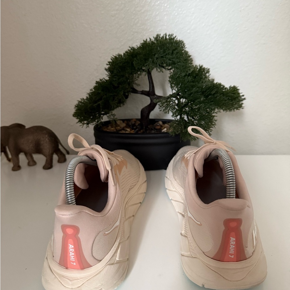 Hoka Peach and Cream Athletic Shoes - Picture 4 of 5